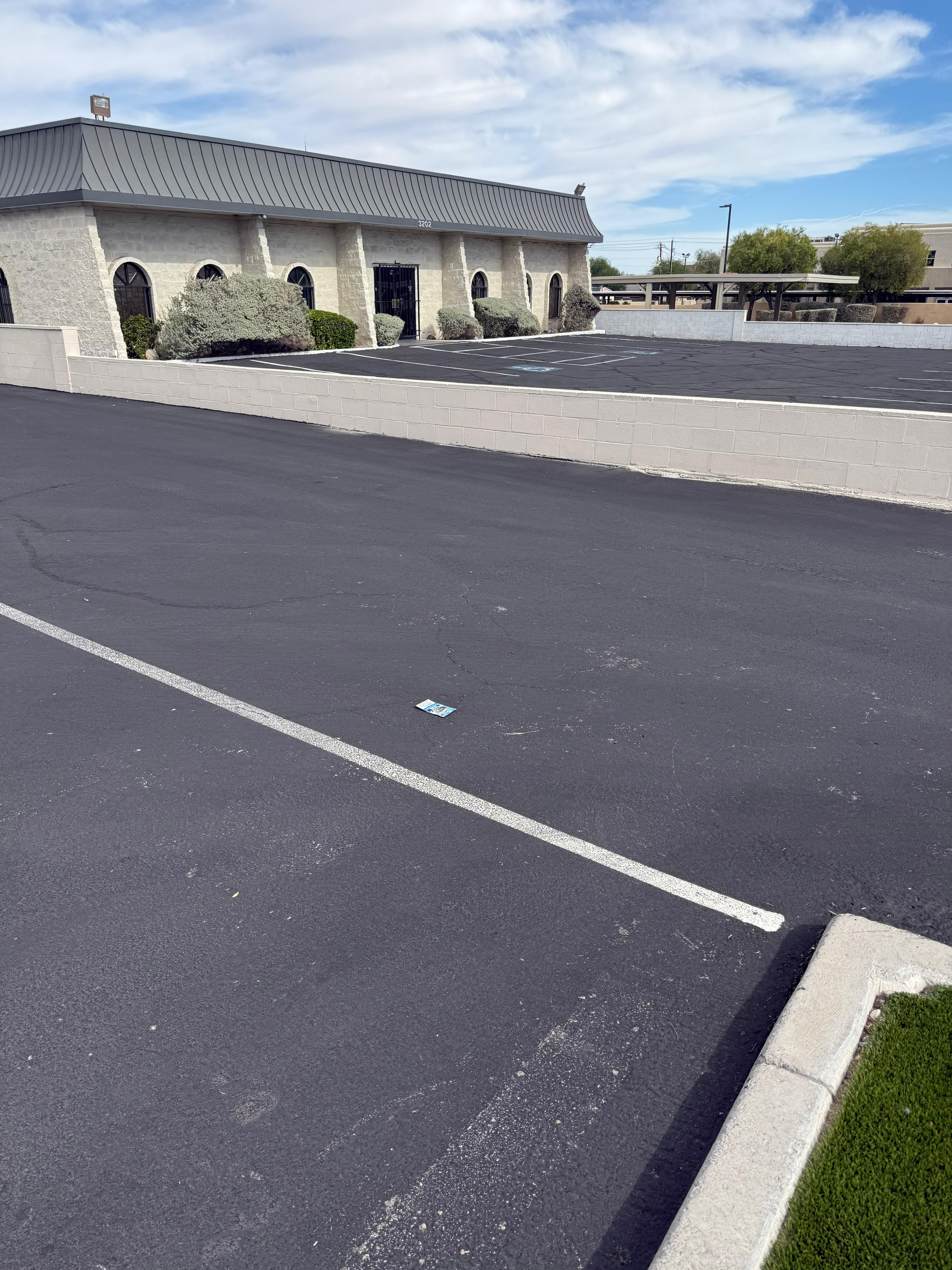 Commercial parking lot paving project